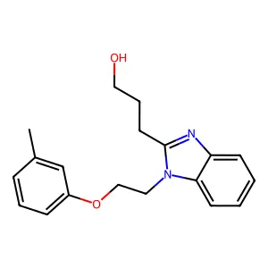 3-[1-(2-m-Tolyloxy-ethyl)-1H-benzoimidazol-2-yl]-propan-1-ol structure