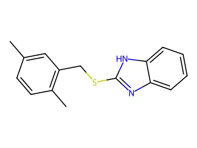 2-[(2,5-dimethylphenyl)methylsulfanyl]-1H-benzimidazole structure