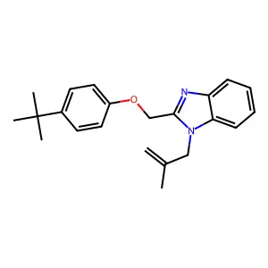 2-((4-(tert-butyl)phenoxy)methyl)-1-(2-methylallyl)-1H-benzo[d]imidazole structure