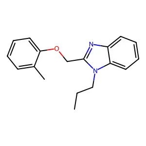 2-[(2-methylphenoxy)methyl]-1-propyl-1H-1,3-benzodiazole structure