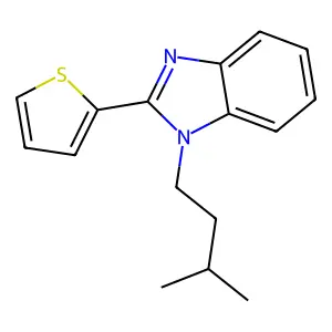 1-(3-Methylbutyl)-2-thiophen-2-ylbenzimidazole structure