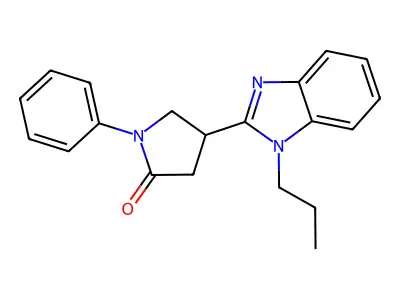 1-Phenyl-4-(1-propylbenzimidazol-2-yl)pyrrolidin-2-one structure
