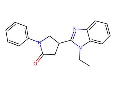 4-(1-Ethylbenzimidazol-2-yl)-1-phenylpyrrolidin-2-one structure