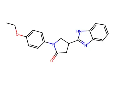 4-(1H-benzimidazol-2-yl)-1-(4-ethoxyphenyl)pyrrolidin-2-one structure