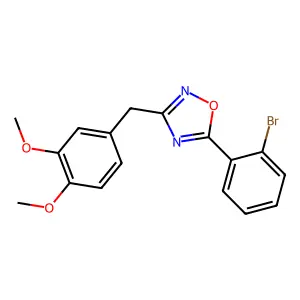 5-(2-Bromophenyl)-3-[(3,4-dimethoxyphenyl)methyl]-1,2,4-oxadiazole structure
