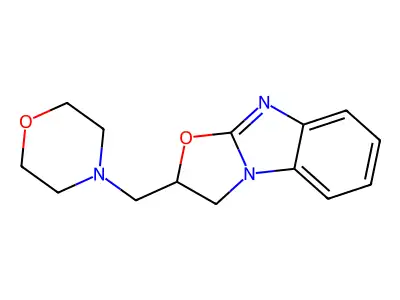 Benzimidazo(1,2-b)oxazole, 2,3-dihydro-2-(morpholinomethyl)- structure