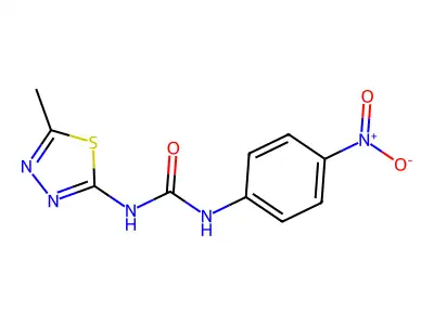Urea, N-(5-methyl-1,3,4-thiadiazol-2-yl)-N'-(4-nitrophenyl)- structure