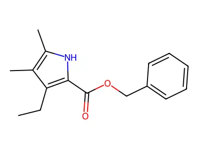 benzyl 3-ethyl-4,5-dimethyl-1H-pyrrole-2-carboxylate structure