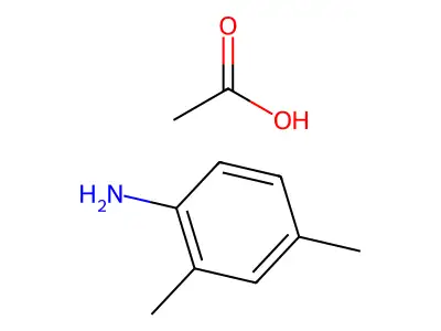 2,4-二甲基苯胺醋酸盐(1:1) structure