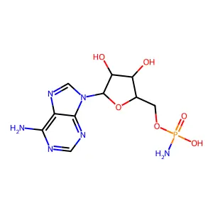 Adenosine, 5'-phosphoramidate structure