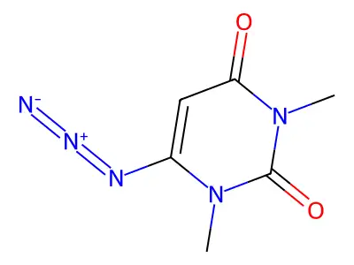 6-Azido-1,3-dimethyl-uracil structure