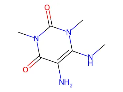 2,4(1H,3H)-Pyrimidinedione, 5-amino-1,3-dimethyl-6-(methylamino)- structure