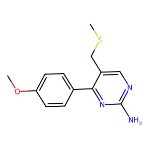 4-(4-Methoxyphenyl)-5-[(methylsulfanyl)methyl]pyrimidin-2-amine structure