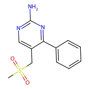 5-[(Methanesulfonyl)methyl]-4-phenylpyrimidin-2-amine structure