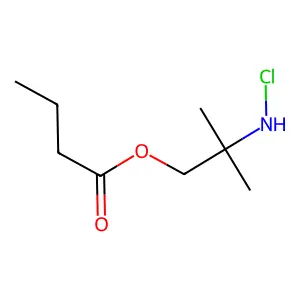 Butanoic acid, 2-(chloroamino)-2-methylpropyl ester structure