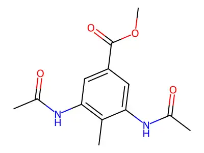 Methyl 3,5-diacetamido-4-methylbenzoate structure