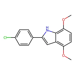 2-(4-chlorophenyl)-4,7-dimethoxy-1H-indole structure