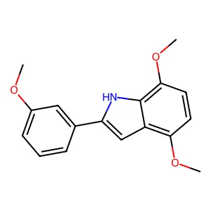 4,7-dimethoxy-2-(3-methoxyphenyl)-1H-indole structure
