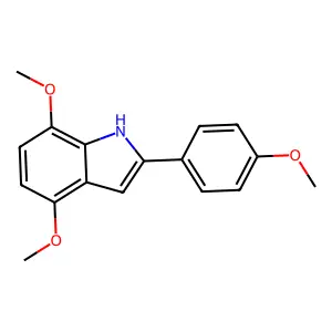 4,7-dimethoxy-2-(4-methoxyphenyl)-1H-indole structure