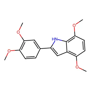 2-(3,4-dimethoxyphenyl)-4,7-dimethoxy-1H-indole structure
