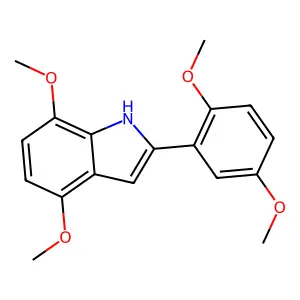 2-(2,5-dimethoxyphenyl)-4,7-dimethoxy-1H-indole structure