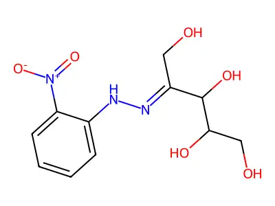 4-[(2-Nitrophenyl)hydrazinylidene]pentane-1,2,3,5-tetrol structure