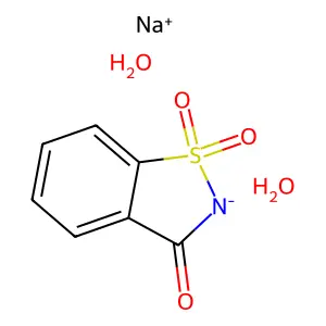 Sodium saccharin dihydrate structure