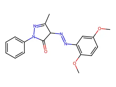 4-((2,5-Dimethoxyphenyl)diazenyl)-5-methyl-2-phenyl-2,4-dihydro-3H-pyrazol-3-one structure