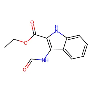 1H-Indole-2-carboxylic acid, 3-(formylamino)-, ethyl ester structure