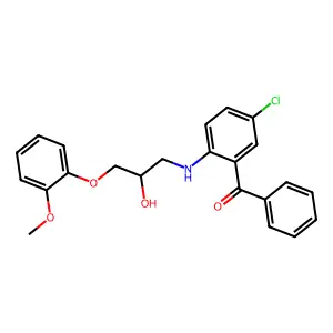 [5-Chloro-2-[[2-hydroxy-3-(2-methoxyphenoxy)propyl]amino]phenyl]-phenylmethanone structure