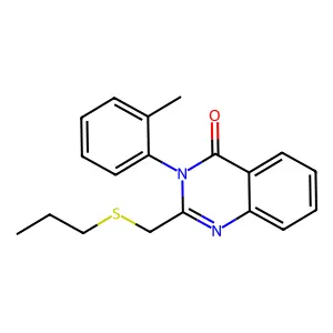 4(3H)-Quinazolinone, 2-propylthiomethyl-3-(o-tolyl)- structure