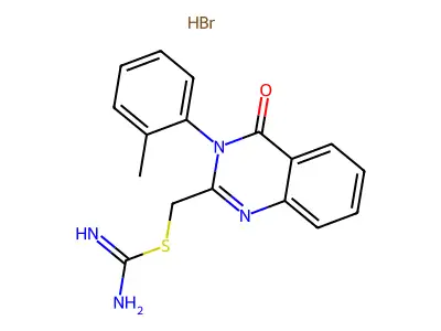 S-3-(o-Tolyl)-4(3H)-oxoquinazolin-2-ylmethylthiouronium bromide structure