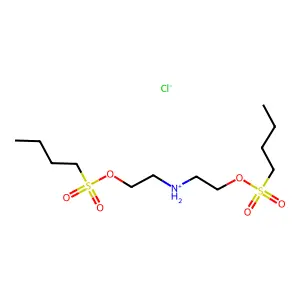 Ethanol, 2,2'-iminodi-, dibutanesulfonate (ester), hydrochloride structure