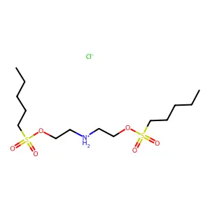 Ethanol, 2,2'-iminodi-, dipentanesulfonate (ester), hydrochloride structure
