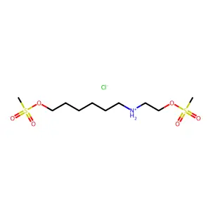 1-Hexanol, 6-((2-hydroxyethyl)amino)-, dimethanesulfonate (ester), hydrochloride structure