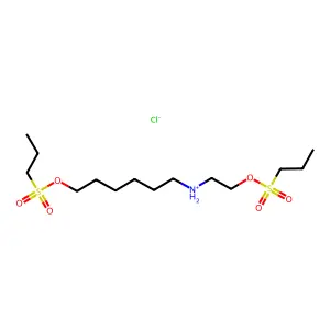 1-Hexanol, 6-((2-hydroxyethyl)amino)-, dipropanesulfonate (ester), hydrochloride structure