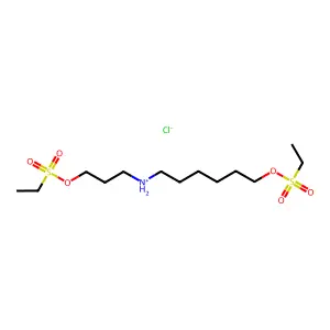 1-Hexanol, 6-((3-hydroxypropyl)amino)-, diethanesulfonate (ester), hydrochloride structure