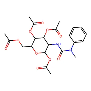 [3,4,6-Triacetyloxy-5-[[methyl(phenyl)carbamoyl]amino]oxan-2-yl]methyl acetate structure