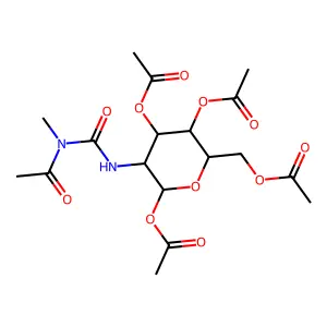 [5-[[Acetyl(methyl)carbamoyl]amino]-3,4,6-triacetyloxyoxan-2-yl]methyl acetate structure