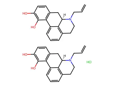 Noraporphine-10,11-diol, 6-allyl-, dimer, hydrochloride structure
