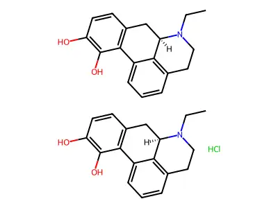 Noraporphine-10,11-diol, 6-ethyl-, dimer, hydrochloride structure