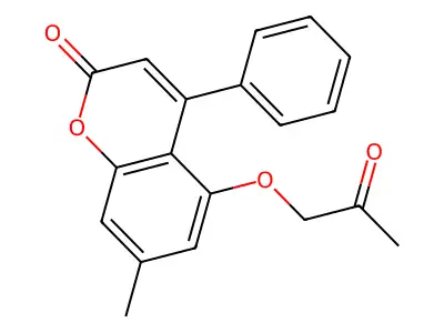 7-Methyl-5-(2-oxopropoxy)-4-phenyl-2H-1-benzopyran-2-one structure