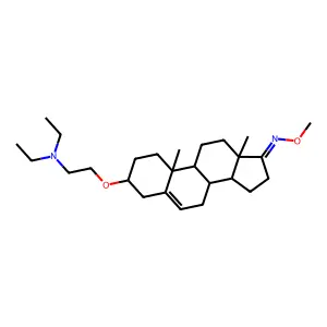 N,N-Diethyl-2-{[17-(methoxyimino)androst-5-en-3-yl]oxy}ethan-1-amine structure