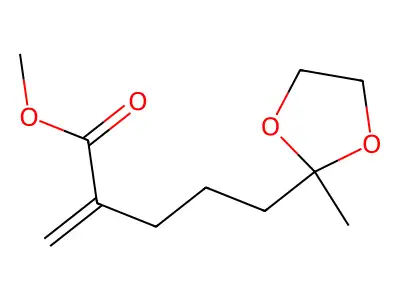 Methyl 5-(2-methyl-1,3-dioxolan-2-YL)-2-methylenepentanoate structure