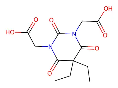 1,3(2H,4H)-Pyrimidinediacetic acid, dihydro-5,5-diethyl-2,4,6-trioxo- structure