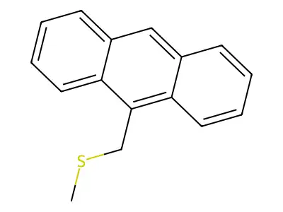 9-Anthracenylmethyl methyl sulfide structure