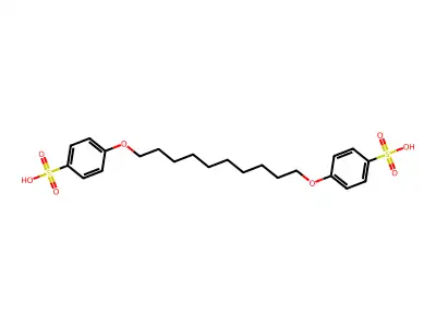 4-((10-(4-Sulfophenoxy)decyl)oxy)benzenesulfonic acid structure