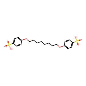 4-((8-(4-Sulfophenoxy)octyl)oxy)benzenesulfonic acid structure