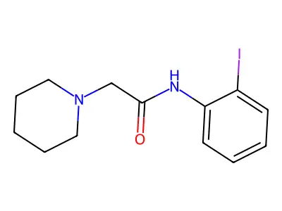 1-Piperidineacetamide, N-(2-iodophenyl)- structure