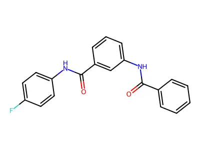 3-benzamido-N-(4-fluorophenyl)benzamide structure